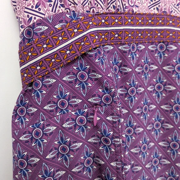 Athleta Pack Everywhere Halter Dress Athleisure Mixed Print Purple size 12 Tall - Picture 4 of 16